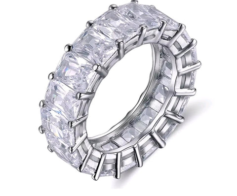Asscher Crystal ring