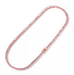 Pinky Tennis Necklace