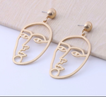 Faces Gold Earrings