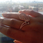 Double Statement Rose Gold Ring