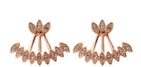 Doubled Side Gold Rosé Earring