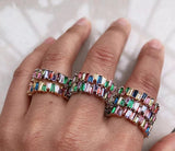 Colored Baguette Ring