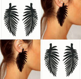 Black Palm Earrings