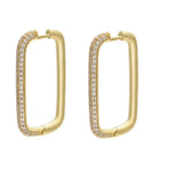 Square golden Earrings